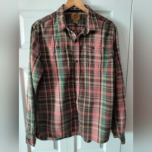 Stapleford Urban Outfitters Flannel Shirt Mens Large Plaid Workwear Grunge Indie